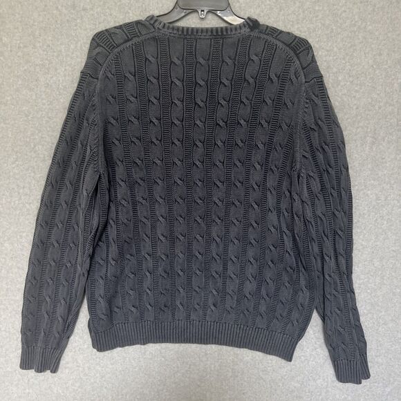 Goodthreads Mens Big & Tall Fisherman Cable Knit Sweater 3XL 100% Cotton Preppy - Picture 2 of 10